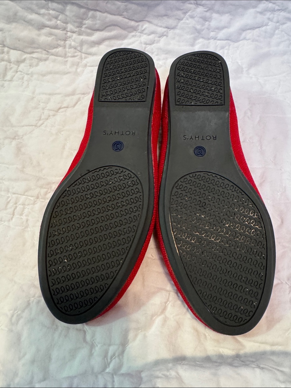 Rothy's Red Pointed-Toe Knit Slip-On Flats - Picture 4 of 6